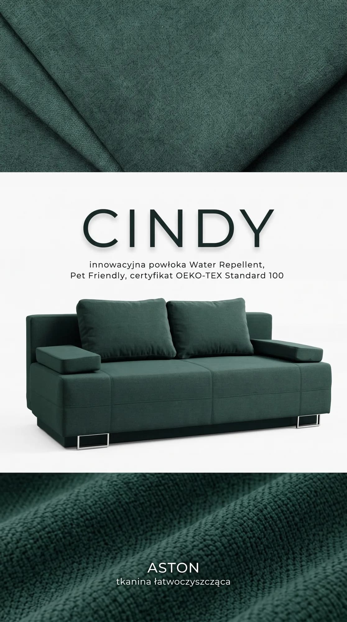 Kanapa rozkładana CINDY z funkcją spania i pojemnikiem miniatura 10
